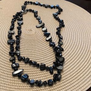 Black  Beaded Necklace,NWT, Skyline Collection